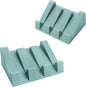 Silicone Soap Dish (USA Patented) Self Draining Bar Soap Holder for Shower Bathroom Sink, Drying Soap Dish Tray Sponge Holder Easy Cleaning Soap Saver Mat Travel Accessories (Teal, 2)