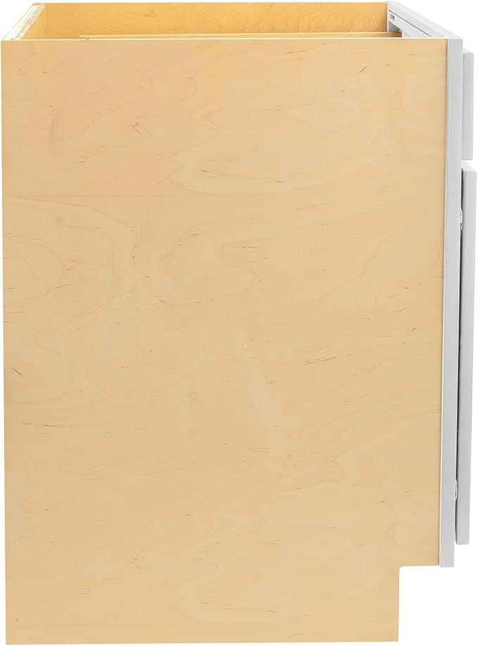 Quicklock RTA (Ready-to-Assemble) | Base Kitchen Cabinets - Shaker Style | Made in America (Pure White, 24" Wx34.5 Hx24 D Base)