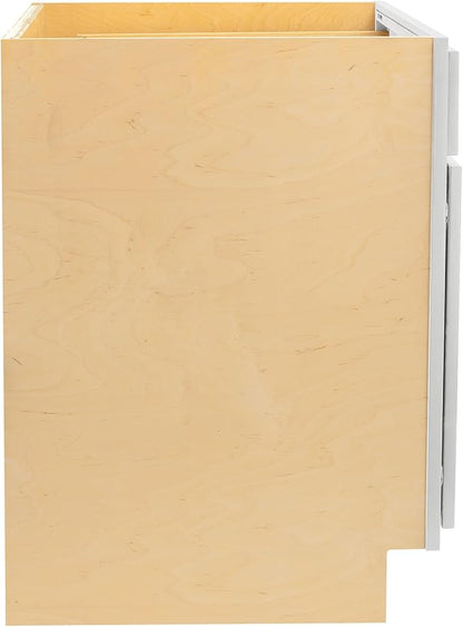 Quicklock RTA (Ready-to-Assemble) | Base Kitchen Cabinets - Shaker Style | Made in America (Pure White, 24" Wx34.5 Hx24 D Base)