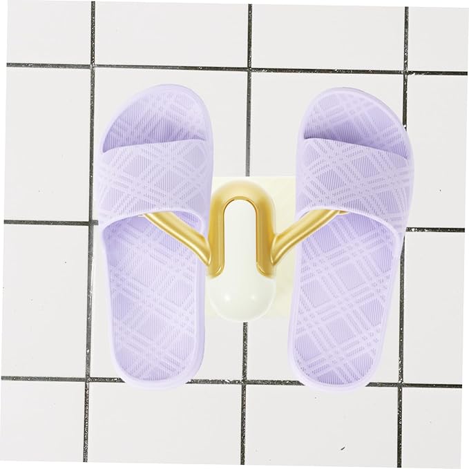 PRETYZOOM 2pcs Slipper Rack for Home Wall Hanging Shoes Organizer Entryway Storage No Drilling Material for Family Bathroom Living