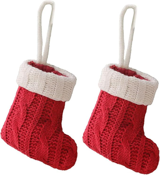 8Pcs Christmas Silverware Holders,Christmas Stockings Knife and Fork Bags Covers for Xmas Party Dinner Table Dinnerware Decoration Flatware Decor