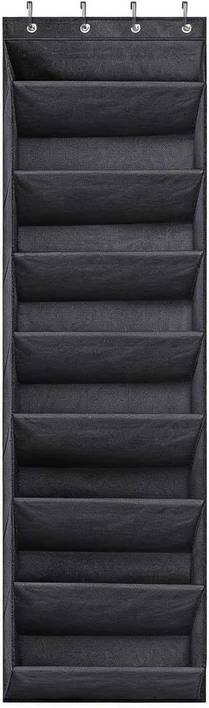 Boot Holder Shoe Rack - 8 Tiers with Large Deep Pockets, Shoe Organizer for Closet Wall Bedroom Dorm Rv | Hold Shoes Boots Socks Headphones | Space-Saving Durable Storage Solution for Door