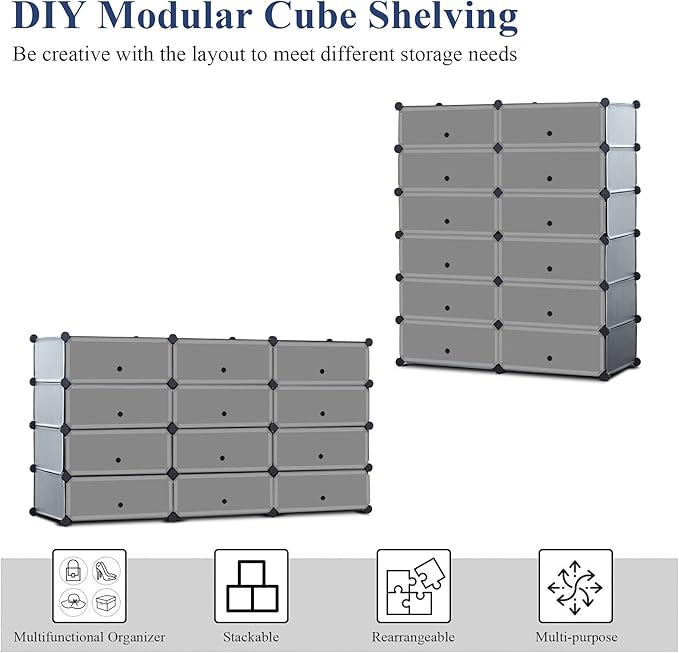 Portable Shoe Rack Organizer, 6-Tier Storage Shoe Cabinet for 24 Pair, Shoe Organizer for Heels, Boots, Slippers