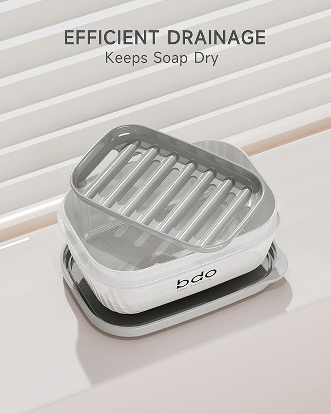 PEISAINOX Travel Soap Case, Leakproof Soap Container with Lid, Portable Bar Soap Holder for Traveling, Soap Dishe for Bathroom, Shower, Gym, School, Camping, Vacation, Outdoor,Travel Essentials