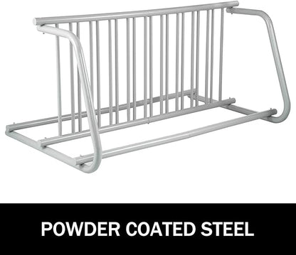 BestEquip 10 Holders Floor Bike Rack, 59" Length All-Steel Grid Bike Rack, 10-Bike Capacity Dual-Side Storage Stand for Garages Streets Yards Bike Events