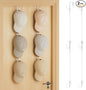 Over Door Hat Rack,2 Pack Hat Organizer with 6 Hooks and 4 Anti-Shake Adhesive Pads,Baseball Hat Organizer Holds Up to 30 Hats, Hat Storage for Door, Bedroom,Closet （White）