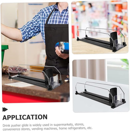 2pcs Plastic Steel Roller Beverage Propeller Drink Dispenser for Parties Soda Can Organizer Drink Pusher for Refrigerator