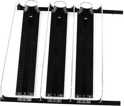 Adjustable Beverage Dispenser, Can and Bottle Organizer, Curved Spring Design, Holds Up to 6 Drinks, Easy Install for Fridge or Pantry (3Pcs)