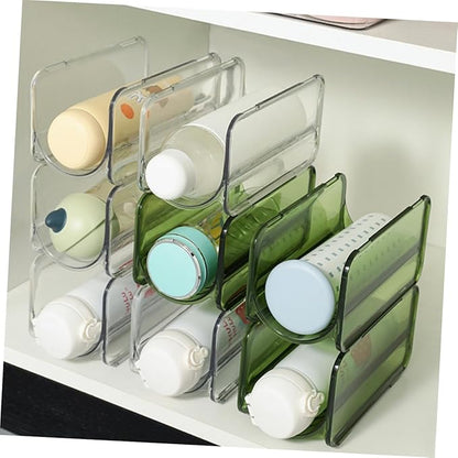 PRETYZOOM 4sets Cup Rack Bottles Storage Stackable Rack Container Fridge Collapsible Can Dish Drying Rack Sponge Holder Beverage Dispenser Mug Wine Refrigerator Water Bottle Storage 2pcs*4