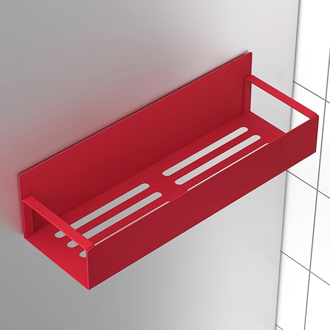 HuggieGems 6 Pack Magnetic Spice Storage Rack Organizer for Refrigerator and Oven, Red Fridge Organizers and Storage