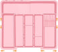 Homecor Utensil Drawer Organizer for Kitchen, Expandable Silverware Organizer Cooking Utensils Tray, Large Cutlery and Flatware Holder, Kitchen Tools & Gadgets Storage (Pink)