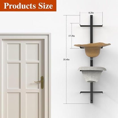 Cowboy Hat Rack, 4 Pieces Metal Western Hat Organizer, Black Cowboy Hat Holder Wall Storage Hat Holder for Wall Decor, Western Room Decor, Keeps Original Shape of Hat