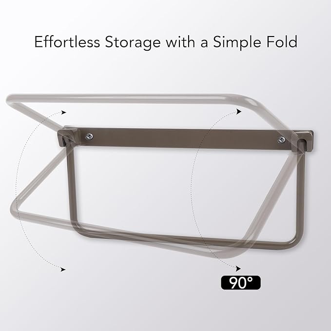 Cyrank Wall Mounted Shoe Storage Rack, Foldable RV Shoe Rack Space Saving Hanging Organizer Aluminum Alloy in Camping RV Travel (Brown)