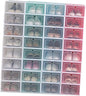 6PCS Stackable Shoe Storage Box Thickened Plastic Shoe Container Size L Blue for Organizing Sneakers High Tops and Casual Footwear in Closet or Underbed