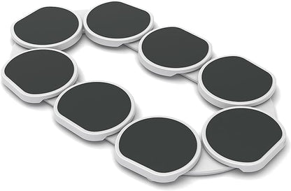 The Lazy Susan Revolution - Full Set - Dark Gray - The First Patented Lazy Susan Turntable Expandable for Rectangular & Oblong Tables - Kitchen & Dining Tables - Great Gift! Parties & Gatherings.