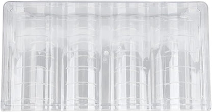 Pilipane Stackable Water Bottle Organizer Double Layer Transparent Plastic Desktop Cup Storage Rack for Kitchen Cabinet Space Saving Durable Stylish Functional (4 Bottles Per Shelf)
