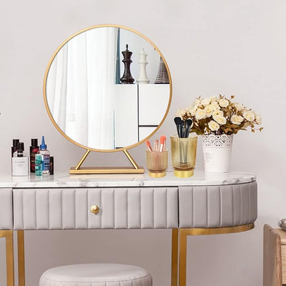 Glass Makeup Brush Holder,Gold Toothbrush Holders,Cute Make Up Brush Cup Holder,Vintage Vanity Makeup Organizer for Bathroom and Desktop (Amber)