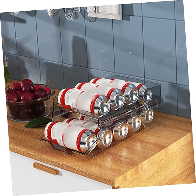 MAGICLULU Fridge Drink Organizer Can Storage Soda Can Holder Beverage Storage Box
