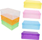 Cabilock 7pcs Stackable Plastic Shoe Organizer Shoe Storage Boxes for Closet Sneaker and Boot Containers with Lid Space Saving Design Women Shoes