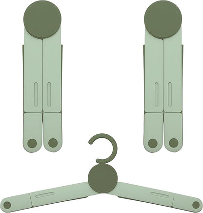 Portable Travel Hangers Foldable - Heavy Duty & Lightweight Clothes Hangers for Jackets, Wet Towels & Jeans, Compact Space Saving Drying Rack for Cruise, Camping, Hotel & Luggage (2-Pack)