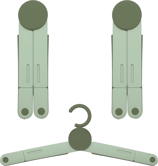 Portable Travel Hangers Foldable - Heavy Duty & Lightweight Clothes Hangers for Jackets, Wet Towels & Jeans, Compact Space Saving Drying Rack for Cruise, Camping, Hotel & Luggage (2-Pack)