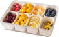 Kitchen Seasoning Storage Box Spice Box Integrated Multi Grid Storage Sealed Tank Moisture-Proof Salt Tank Kitchen Supplies Tool(4 Grid)