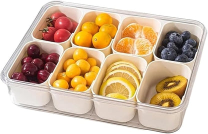 Kitchen Seasoning Storage Box Spice Box Integrated Multi Grid Storage Sealed Tank Moisture-Proof Salt Tank Kitchen Supplies Tool(4 Long)