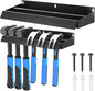 MAQUITA Wall Mount Screwdriver Organizer, Pliers Holder, Hammer Rack, Alloy Steel Hand Tool Storage Organizer for Garage Workshop