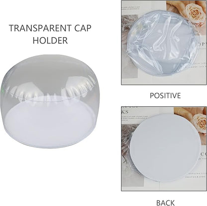 3 pack clear Inflatable tabletop display stand hat rack portable hat holder for multiple wigs hats, helmet, and cap