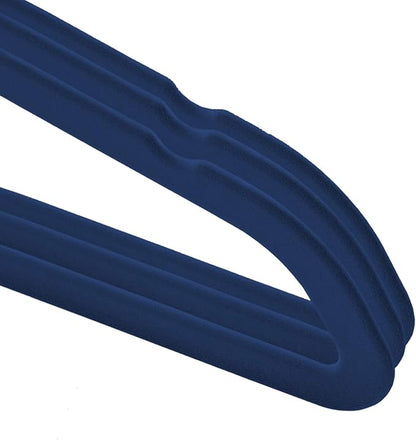 Casafield 50 Velvet Kid's Hangers - 14" Size for Children's Clothes - Royal Blue