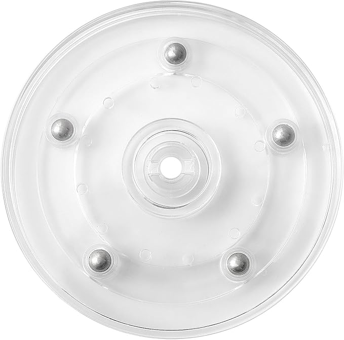 2 Pack 4" Clear Acrylic Lazy Susan Turntable - Small Ball Bearing Rotating Tray Cake Turntable for Decorating Lazy Susan Round Spinning Base for Crafts Cabinet Spice Rack