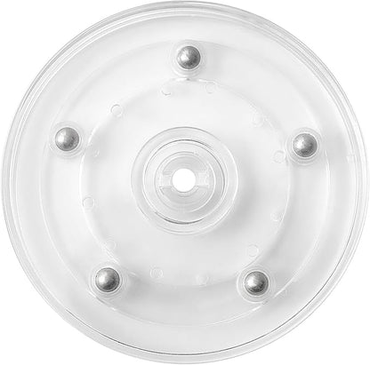 2 Pack 4" Clear Acrylic Lazy Susan Turntable - Small Ball Bearing Rotating Tray Cake Turntable for Decorating Lazy Susan Round Spinning Base for Crafts Cabinet Spice Rack