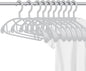 Plastic Clothes Hanger, Extra Thick Plastic Wide Shoulder Adult Slip Resistant Standard Clothing Hanger Ideal for Everyday Use Grey 10 Pack 1.1inch Width