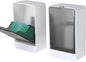 Bar Soap Holder Dish Shower 2 PCS Self Draining Soap Container with Lid, Wall Mounted Soap Box Tray for Bathroom Bathtub Sink, Waterproof White, Adhesive Include (White)
