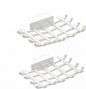 Bar Soap Holder for Shower Wall, Self Draining Plastic Bar Soap Dish Tray Container Case for Bathroom Sink, Adhesive Shower Soap Dish Holder Wall Mounted, White 2 Pack