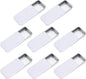uxcell 8Pcs Slide Top Tin Containers, Mini Metal Empty Tins Box with Sliding Lids, 2.4"x1.3"x0.4" Rectangular Storage Organizers for Lip Balm, Solid Perfume, Small Items, Bright White
