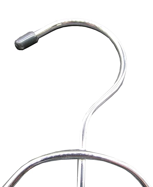 NAHANCO NH4TPH 4-Tier Pant Hanger with Clips for Closet Organization - 3/Pack, Chrome