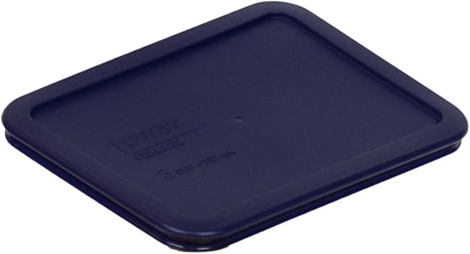 Pyrex 7212-PC 11-Cup, 7211-PC 6-Cup, & 7210-PC 3-Cup Blue Food Storage Replacement Lids - Made in USA