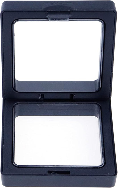 Coshar 20PCS 3D Floating Frame Coin Display Case, Clear PE Jewelry Storage Box, 3D Floating Storage Frame Holder for Jewelry Rings Challenge Coins Medallions Collectibles, Black, 2.5" x 2.5" x 0.8"