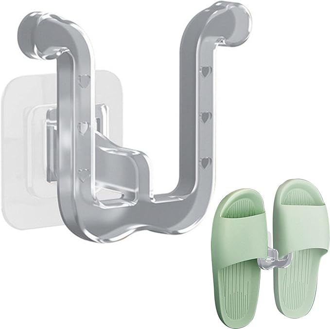 DUDOK Transparent PP Wall Mounted Shoe Hook, Space-Saving, Modern, Non-Drilling, Easy Install, 1 Hook, Bathroom, Door, Living Room
