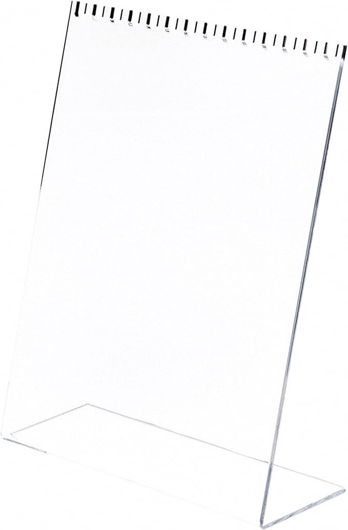 Plymor Clear Acrylic Necklace Display Stand With Top Hooks, 10.625" W x 4" D x 13.5" H