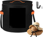 kushon Oversized Hat Storage Box for Women & Men，19" D x 17" H Cowboy Hat Boxes with 1 Wood Hook Felt travel Round Hat Organizer Box with Dustproof Lid (Black)