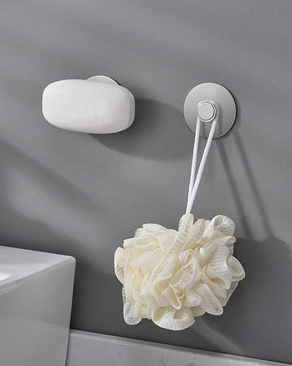 2Pcs Magnetic Soap Savers for Bar Soap, Stainless Steel Soap Holder for Shower Wall and Kitchen/Bathroom, Easy Clean, Self-Draining (Silver)