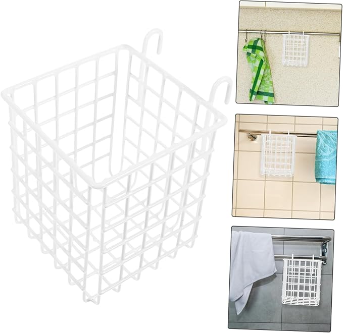Mobestech 3pcs Hanging Iron Wire Basket Storage Rack Versatile Cabinet Door Organizer for Kitchen and Bathroom Sturdy Resistant Design Space Saving for Utensils and Toiletries