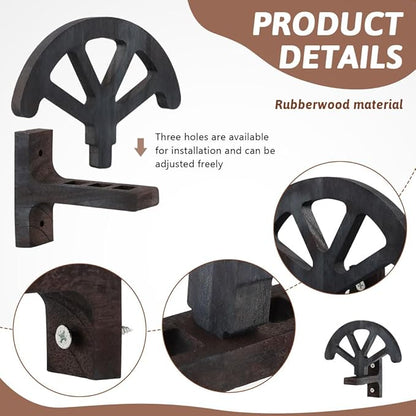 2 PCS Cowboy Hat Rack Holder, 3-Speed Adjustable Western Hat-Display,Wooden Cowboy Hat-Wall Mount Stand for Wall Can Keeps Original Shape of Hats,for Storage Fedoras Hats