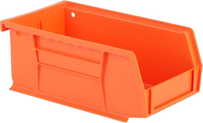 Hudson Exchange 7-1/2" x 4" x 3" (24 Pack) Plastic Stackable Storage Bin and Hanging Container, Orange
