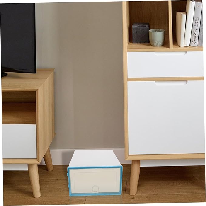 6pcs Shoe Storage Bin Stackable Shoes Boxes Plastic Containers Women Organizer Entryway Storage