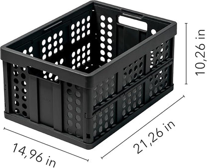 Clax® crate | folding box | basket | 48 qt (12 gal) | black