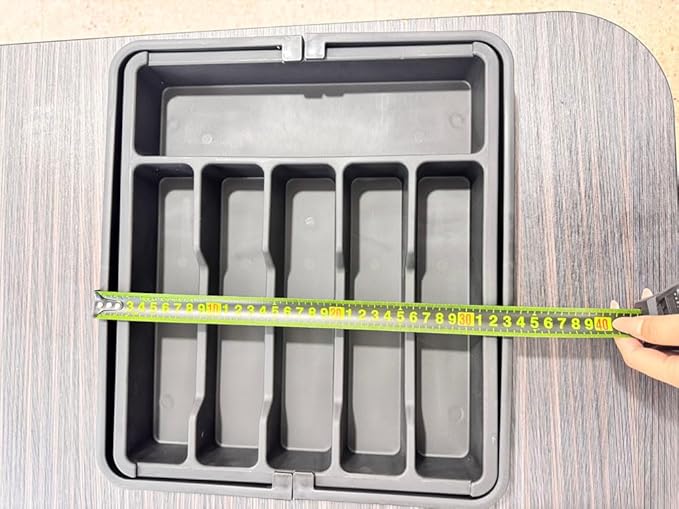 Expandable Drawer Organizer for Kitchen Utensils – Adjustable Silverware Organizer Tray with 8 Compartments for Kitchen Drawer Storage