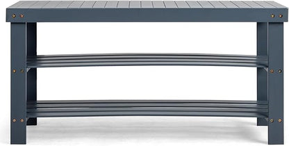 3 Tier Bamboo Shoes Rack,Narrow Vertical Shoes Rack,Freestanding Shoe Organizer Shelf,Shoe Rack Storage Organizer,with Shelves,for Closet, Entryway, Front Door Entrance, Bedroom, Hallway (Gray)